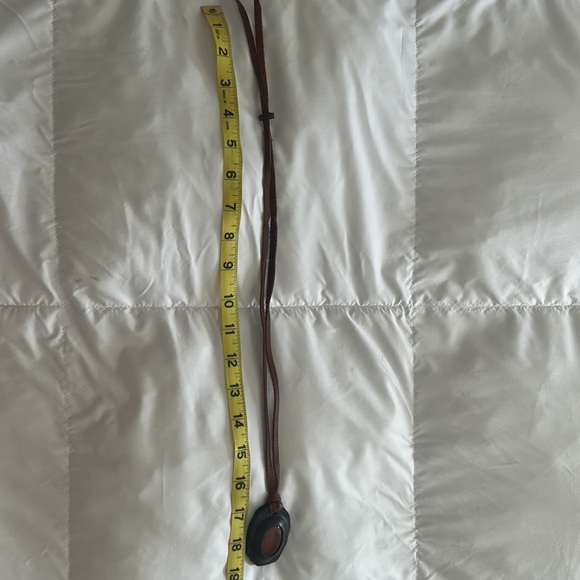 Leather stone necklace by Lem Viet - Picture 5 of 7